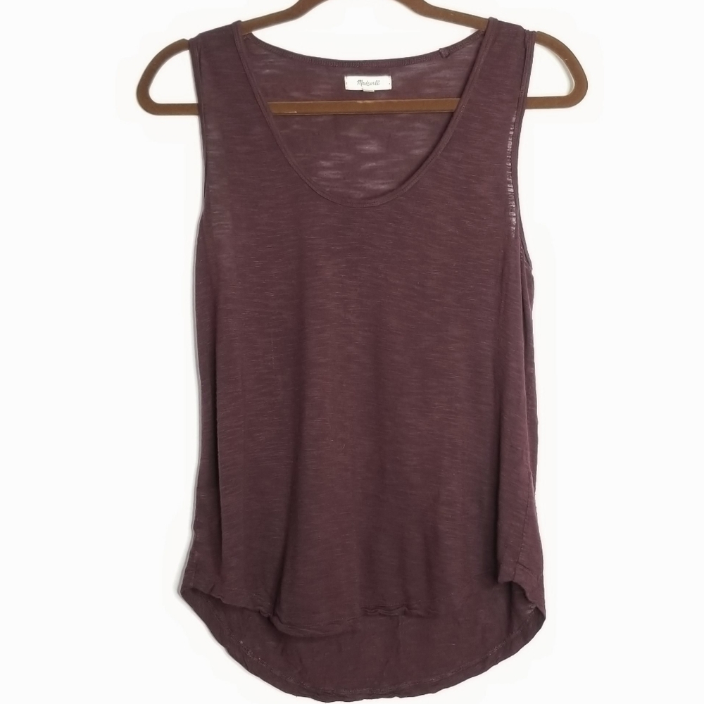 Madewell Slub Knit Tank Aubergine